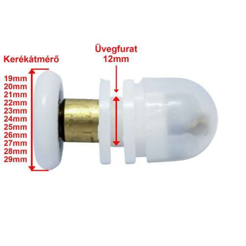 AQUAMAXX SZIMPLA KEREKES ZUHANYKABIN GÖRGŐ, EXCENTERES BEÁLLÍTÁS, 22MM KERÉKÁTMÉRŐ, EXTRÉM ROZSDAMENTES ÉS NEM ROZSDAMENTES CSAPÁGYAZOTT KERÉKKEL
