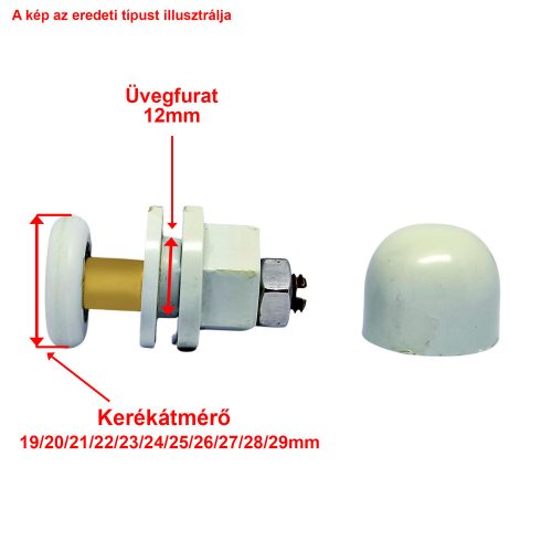 AQUAMAXX SZIMPLA KEREKES ZUHANYKABIN GÖRGŐ, EXCENTERES BEÁLLÍTÁS, 24MM KERÉKÁTMÉRŐ, EXTRÉM ROZSDAMENTES ÉS NEM ROZSDAMENTES CSAPÁGYAZOTT KERÉKKEL