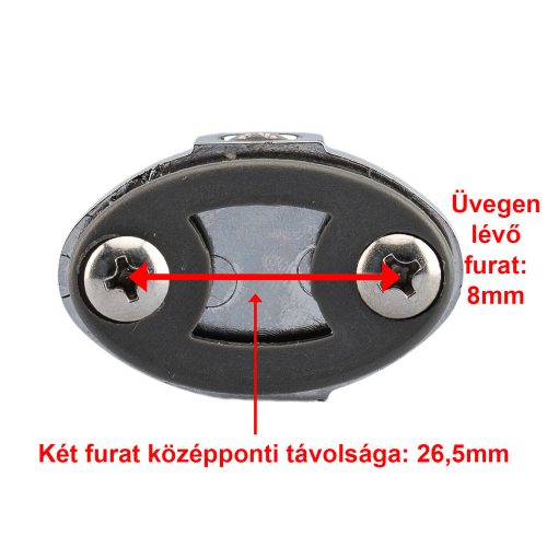 AQUAMAXX FELSŐ SZIMPLA ZUHANYKABIN GÖRGŐ, BEÁLLÍTÁS CSILLAGCSAVAR, 26,5MM FURATTÁVOLSÁG, 23MM KERÉKÁTMÉRŐ, 4MM SZÉLES KERÉK, ROZSDAMENTES KERÉK