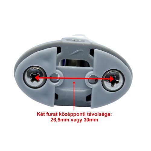 AQUAMAXX FELSŐ SZIMPLA ZUHANYKABIN GÖRGŐ, BEÁLLÍTÁS CSILLAGCSAVARRAL, 26,5MM FURATTÁVOLSÁG, 23MM KERÉKÁTMÉRŐ, ROZSDAMENTES KERÉK