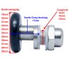 AQUAMAXX SZIMPLA KEREKES EXCENTERES BEÁLLÍTÁSÚ ZUHANYKABIN GÖRGŐ, 22MM KERÉKÁTMÉRŐ, 10MM ÜVEGFURAT, NEM ROZSDAMENTES KERÉK