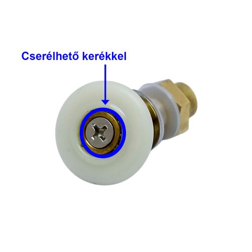 AQUAMAXX CSUKLÓS SZIMPLA ZUHANYKABIN GÖRGŐ, 23MM-25MM KERÉKÁTMÉRŐ, 8MM ÜVEGFURAT, 4MM KERÉKVASTAGSÁG, ROZSDAMENTES ÉS NEM ROZSDAMENTES KERÉKKEL