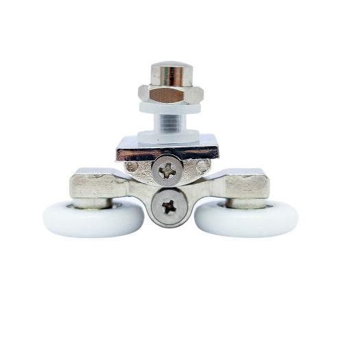 AQUAMAXX DUPLA KEREKES ZUHANYKABIN GÖRGŐ, BEÁLLÍTÁS CSILLAGCSAVARRAL, 26MM KERÉKÁTMÉRŐ, ROZSDAMENTES KERÉKKEL SZERELVE