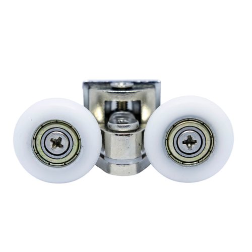 AQUAMAXX DUPLA KEREKES ZUHANYKABIN GÖRGŐ, BEÁLLÍTÁS CSILLAGCSAVARRAL, 26MM KERÉKÁTMÉRŐ, ROZSDAMENTES KERÉKKEL SZERELVE