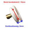 AQUAMAXX VÁLYÚS GÖMBCSUKLÓS ZUHANYKABIN GÖRGŐ KERÉK, 19MM KÜLSŐ KERÉKÁTMÉRŐ, 14,8MM BELSŐ ÁTMÉRŐ, RÉZCSONK SZÉLESSÉG 5,5MM, M4 CSAVAR