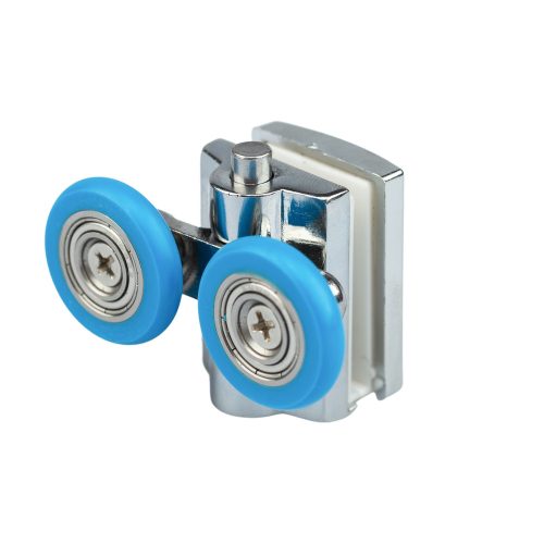 AQUAMAXX DUPLA KEREKES RUGÓS ALSÓ ZUHANYKABIN GÖRGŐ, NYOMÓGOMBOS BEÁLLÍTÁS, 19-27MM KERÉKÁTMÉRŐ, ROZSDAMENTES ÉS NEM ROZSDAMENTES KERÉKKEL SZERELVE